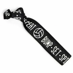 Blue Panda Sports Volleyball Hair Ties, Bracelets, Elastics 'Bump - Set - Spike - Repeat' (50 Pack)