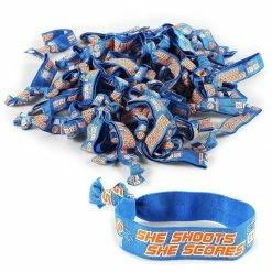Blue Panda Basketball Hair Ties Or Bracelets, Elastics, She Shoots, She Scores!' (50 Pack)