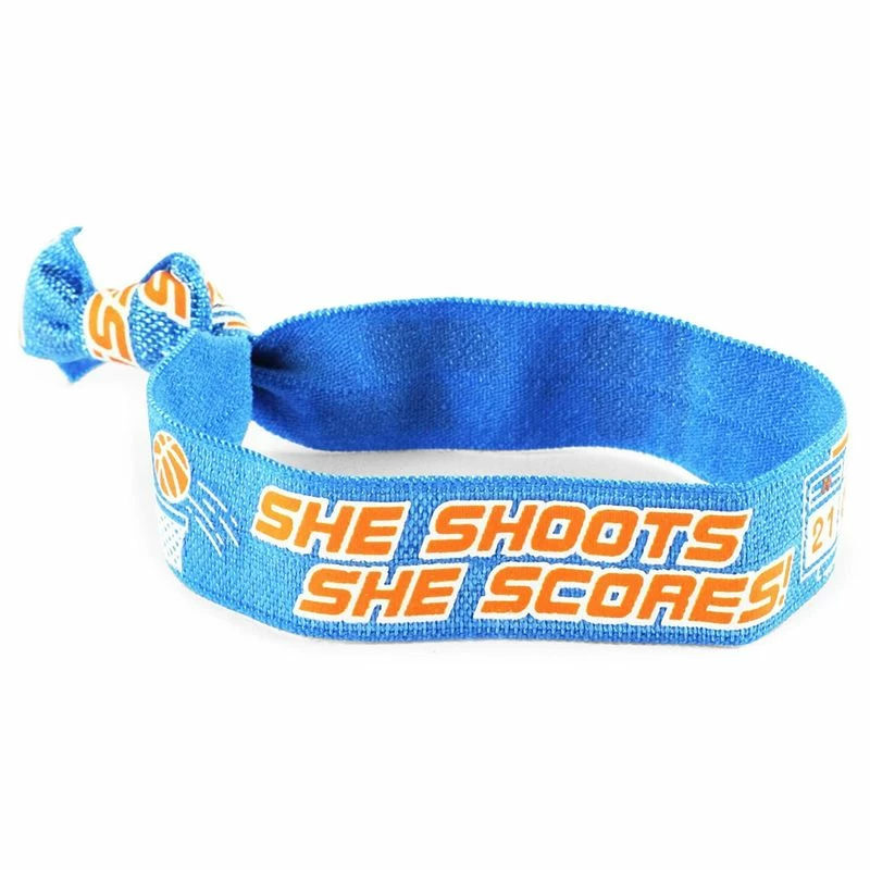 Blue Panda Basketball Hair Ties Or Bracelets, Elastics, She Shoots, She Scores!' (50 Pack) 5 Blue Panda Basketball Hair Ties Or Bracelets, Elastics, She Shoots, She Scores!' (50 Pack)