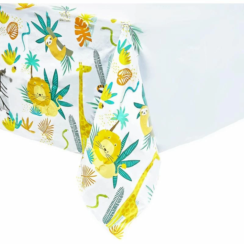 Blue Panda Safari Tablecloths For Birthday Party Decorations (54 X 108 In, 3 Pack) 5 Blue Panda Safari Tablecloths For Birthday Party Decorations (54 X 108 In, 3 Pack)