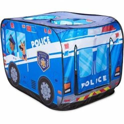 Blue Panda Pop Up Play Tent For Kids, Police Car Playhouse (43 X 28 X 28 Inches)