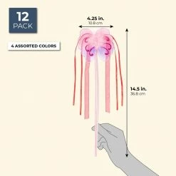 Blue Panda Butterfly Princess Wands For Girls Fairy Birthday Party Favors (12 Pack)