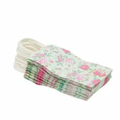 Blue Panda Floral Party Favor Gift Bags With Handles For Wedding, Baby Shower, Birthday (24 Pack) Special Occasions