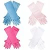 Blue Panda Girl Dress Up Satin Gloves For Princess Costume Or Wedding, Ages 3 To 8 (4 Pairs) Special Occasions 2 Blue Panda Girl Dress Up Satin Gloves For Princess Costume Or Wedding, Ages 3 To 8 (4 Pairs) Special Occasions