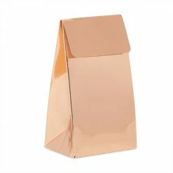 Blue Panda Special Occasions Rose Gold Party Favor Gift Bags, Goodie Boxes With Adhesive Stickers (24 Pack)