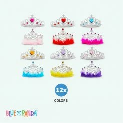 Blue Panda 12 Pack Princess Crowns For Little Girls, Kids Dress Up Tiaras For Birthday Party 16 Blue Panda 12 Pack Princess Crowns For Little Girls, Kids Dress Up Tiaras For Birthday Party