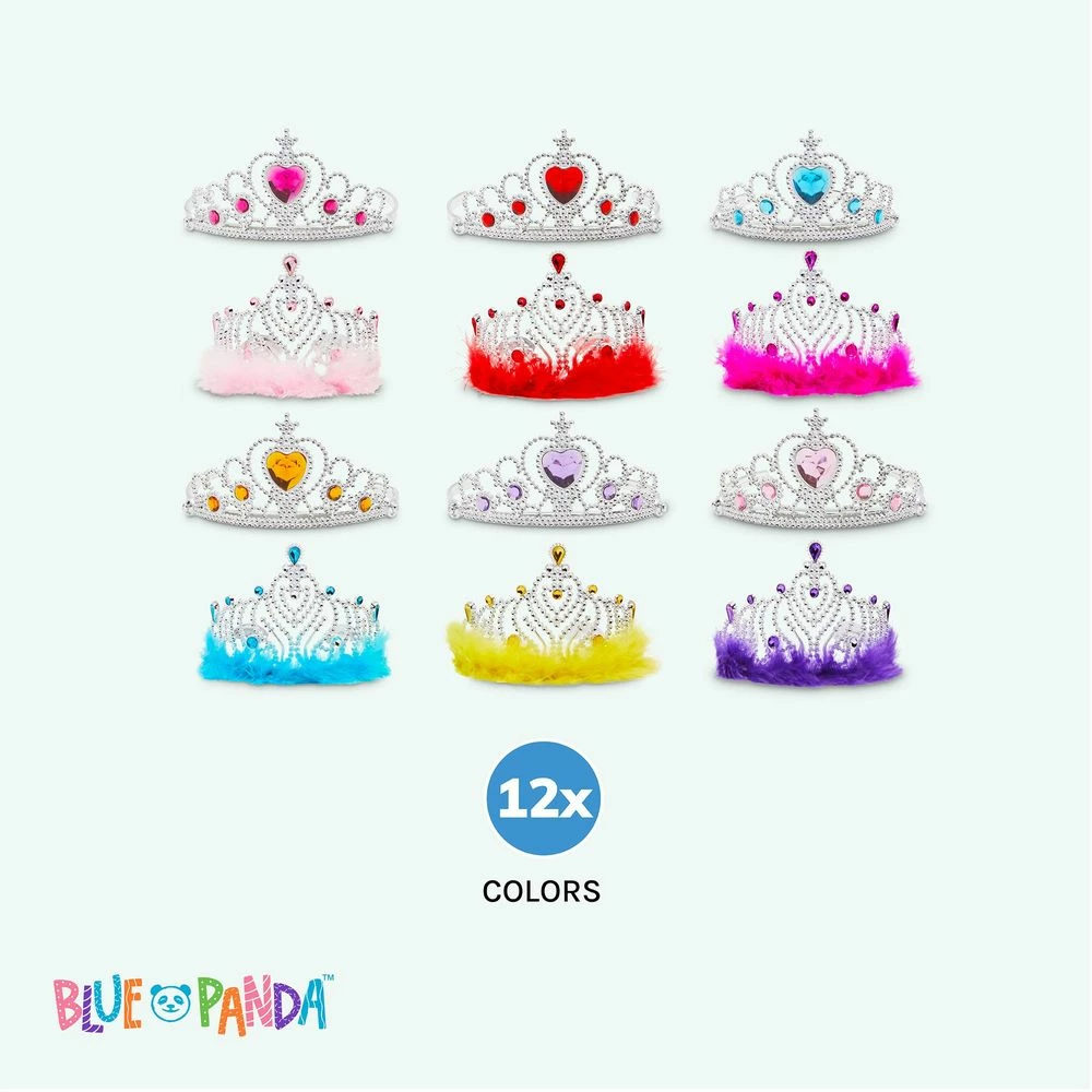 Blue Panda 12 Pack Princess Crowns For Little Girls, Kids Dress Up Tiaras For Birthday Party 5 Blue Panda 12 Pack Princess Crowns For Little Girls, Kids Dress Up Tiaras For Birthday Party