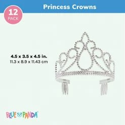 Blue Panda Special Occasions Princess Tiara Crowns For Girls And Birthday Party Dress-Up (Silver, 12 Pack) 13 Blue Panda Special Occasions Princess Tiara Crowns For Girls And Birthday Party Dress-Up (Silver, 12 Pack)
